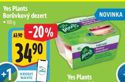 Yes Plants Borůvkový dezert, 100 g 