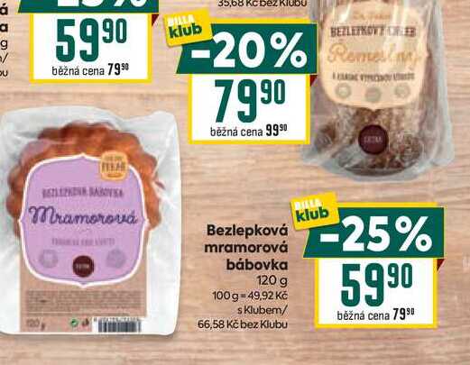 Bezlepková mramorová bábovka 120 g