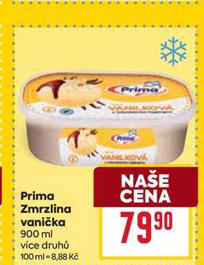 Prima Zmrzlina vanička 900 ml