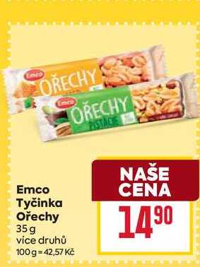 Emco Tyčinka Ořechy 35 g 