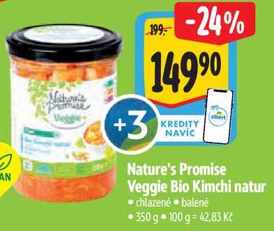 Nature's Promise Veggie Bio Kimchi natur, 350 g  