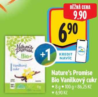 Nature's Promise Bio Vanilkový cukr, 8 g v akci
