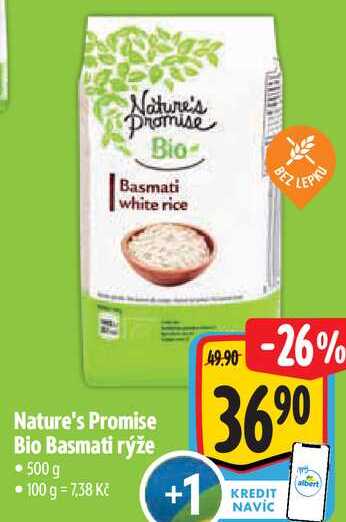 Nature's Promise Bio Basmati rýže, 500 g