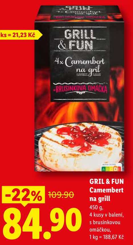 GRIL & FUN Camembert na grill, 450 g