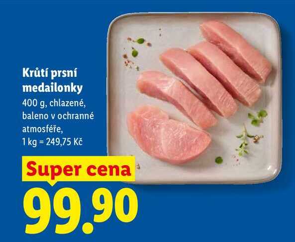 Krůtí prsní medailonky, 400 g