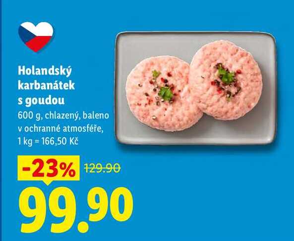 Holandský karbanátek s goudou, 600 g