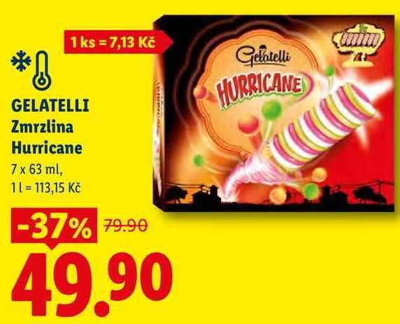 GELATELLI Zmrzlina Hurricane, 7x 63 ml