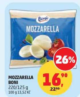 MOZZARELLA BONI, 220/125 g 