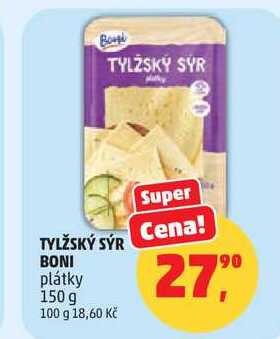 TYLŽSKÝ SÝR BONI plátky, 150 g 