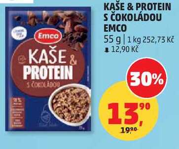 KAŠE & PROTEIN S ČOKOLÁDOU EMCO, 55 g 