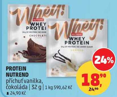 PROTEIN NUTREND příchuť vanilka, čokoláda, 32 g