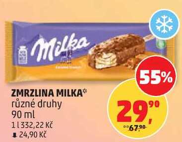 ZMRZLINA MILKA různé druhy, 90 ml 