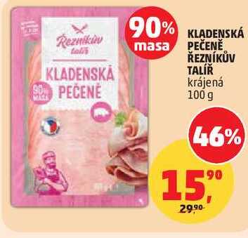 KLADENSKÁ PEČENE ŘEZNÍKŮV TALÍŘ krájená, 100 g 