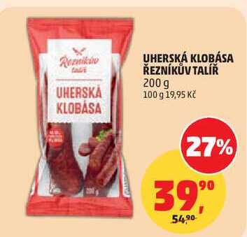UHERSKÁ KLOBÁSA ŘEZNÍKŮV TALÍŘ, 200 g 