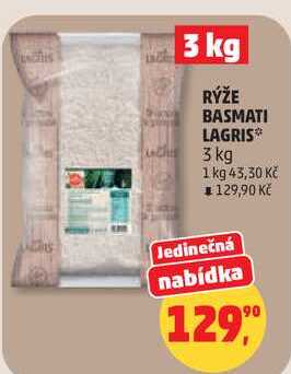 RÝŽE BASMATI LAGRIS, 3 kg