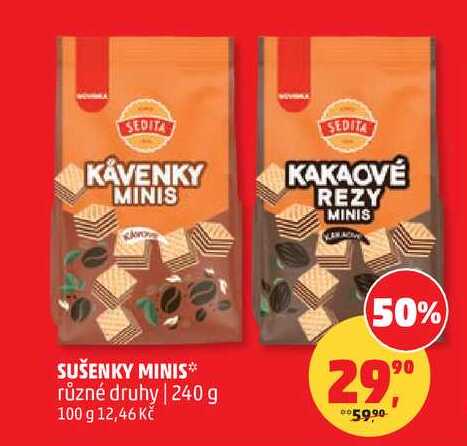 SUŠENKY MINIS různé druhy, 240 g 