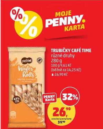 TRUBIČKY CAFÉ TIME různé druhy, 280 g 