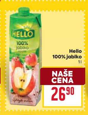 Hello 100% jablko 1l