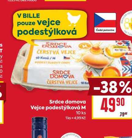 Srdce domova Vejce podestýlková M 10 ks