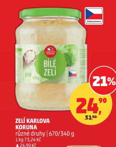 ZELÍ KARLOVA KORUNA různé druhy, 670/340 g 
