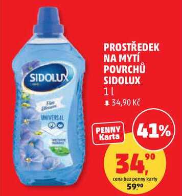 PROSTŘEDEK NA MYTÍ POVRCHŮ SIDOLUX, 1 l 