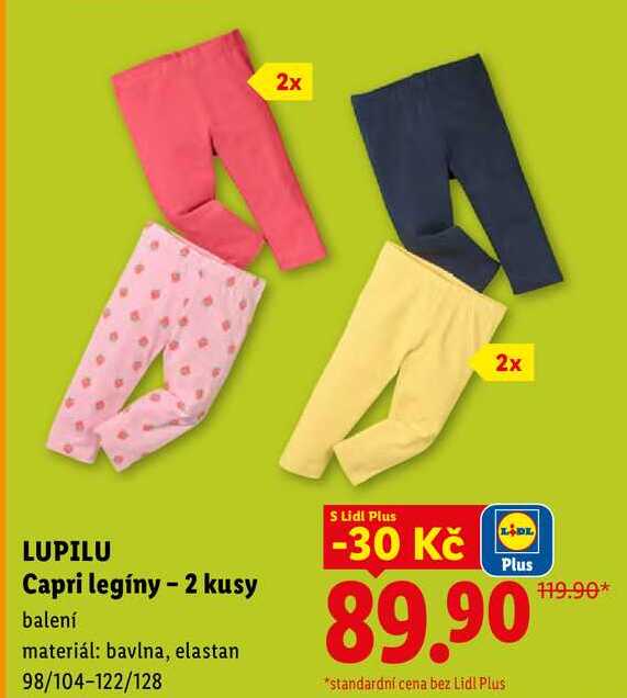 LUPILU Capri legíny - 2 kusy