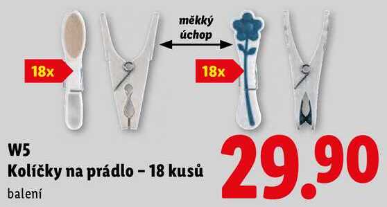 W5 Kolíčky na prádlo - 18 kusů