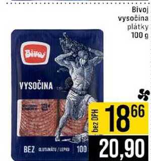 Bivoj vysočina plátky 100 g 