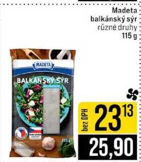 Madeta balkánský sýr různé druhy 115 g 