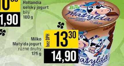 Milko Matylda jogurt různé druhy 125 g 