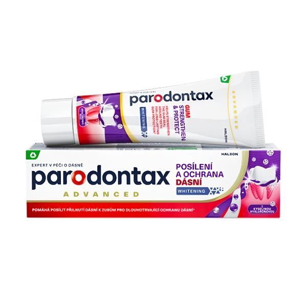 Parodontax Posílení a ochrana dásní Whitening Zubní pasta s kyselinou hyaluronovou