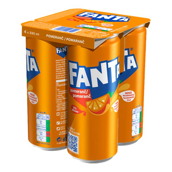 Fanta Pomeranč Multipack, plech 4x330ml