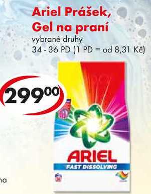 Ariel Prášek, Gel na praní, 34-36 PD