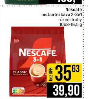 Nescafé instantni káva 2-3v1 různé druhy 10x8-16,5 g 
