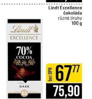 Lindt Excellence čokoláda různé druhy 100 g 