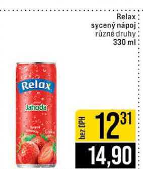 Relax sycený nápoj různé druhy 330 ml 