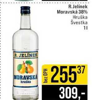 R.Jelínek Moravská 38% Hruška Švestka 1l
