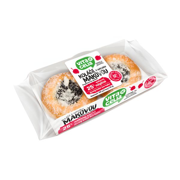 Vitacelia Koláče bezlepkové s náplní makovou 2x50g
