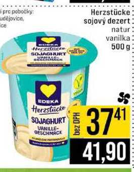 Herzstücke sojový dezert natur vanilka 500 g
