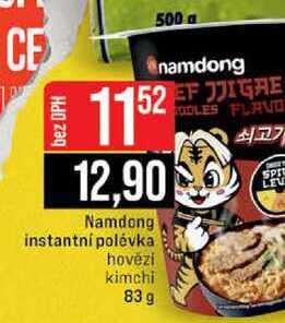 Namdong instantní polévka hovězí kimchi 83 g 