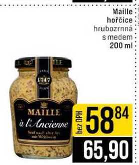 Maille hořčice hrubozrnná s medem 200 ml 