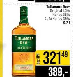 Tullamore Dew Original 40% Honey 35% Cafe Honey 35% 0,7l