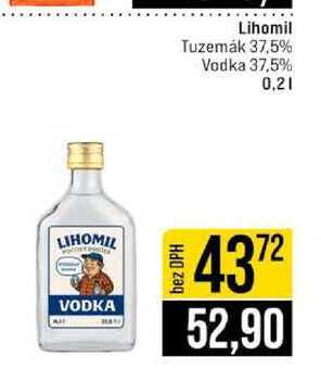 Lihomil Tuzemȧk 37,5% Vodka 37,5% 0,2l