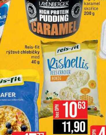 Reis-fit rýžové chlebíčky med 40g 