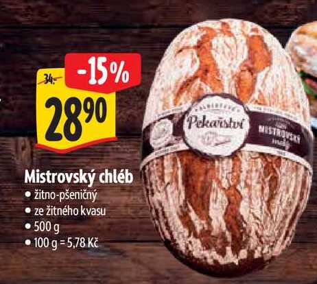 Mistrovský chléb 500 g