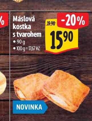 Máslová kostka s tvarohem 90 g