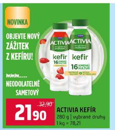 ACTIVIA KEFIR 280 g vybrané druhy 