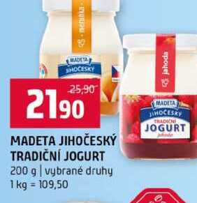 MADETA JIHOČESKÝ TRADIČNÍ JOGURT 200 g vybrané druhy 