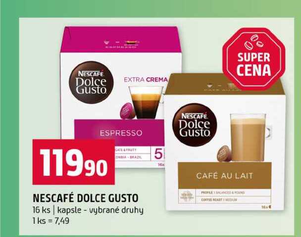 NESCAFÉ DOLCE GUSTO 16 ks kapsle vybrané druhy