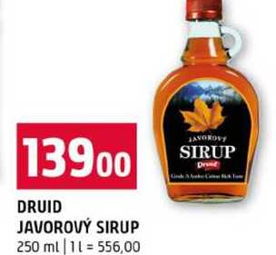 DRUID JAVOROVÝ SIRUP 250 ml